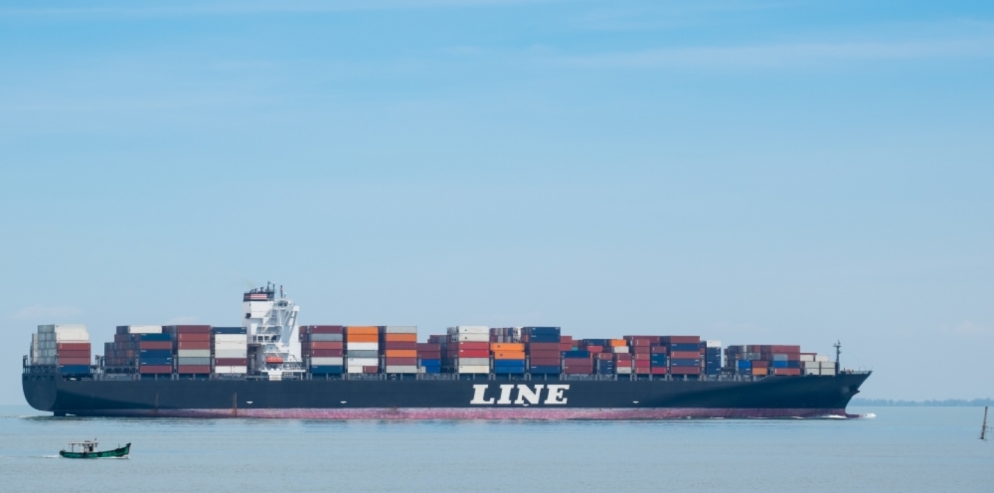 Cargo ship in South china sea (Shutterstock)