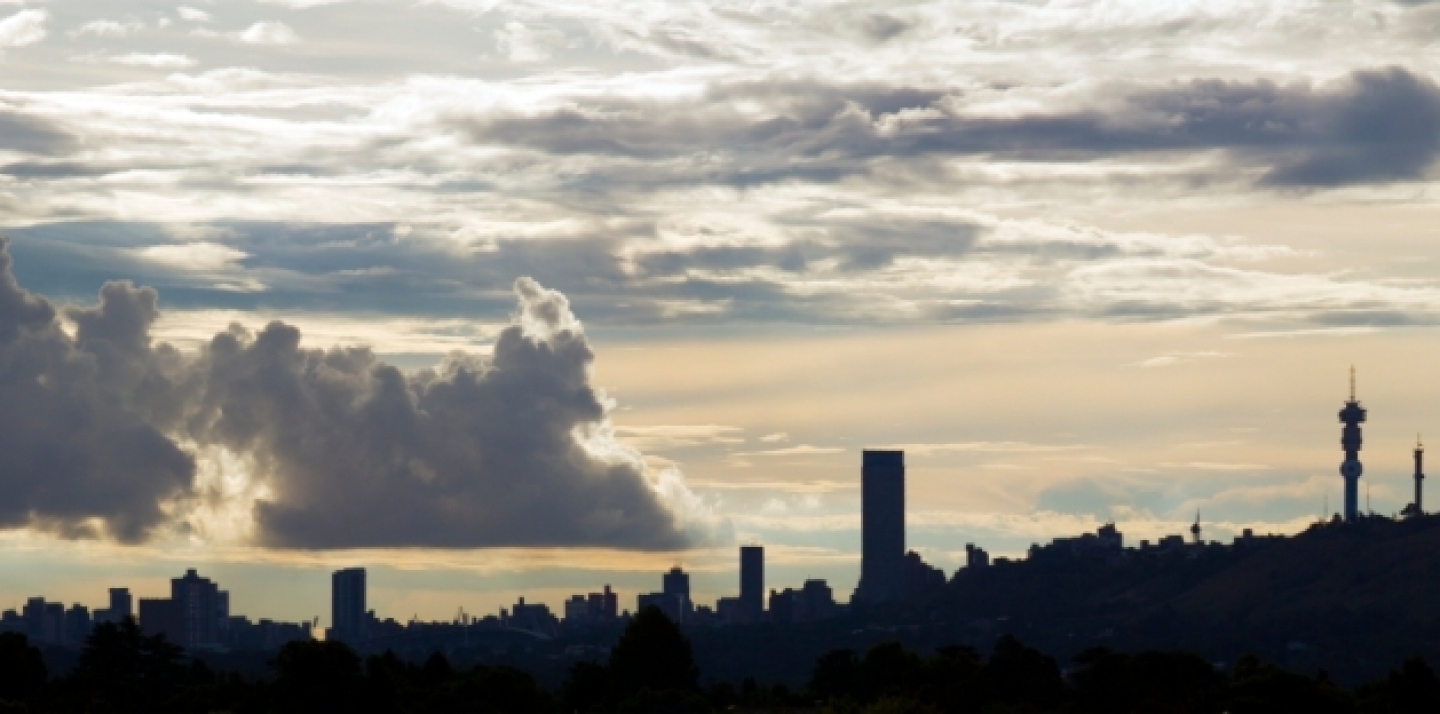 Silhouette of the Johannesburg skyline in South Africa (iStockphoto).