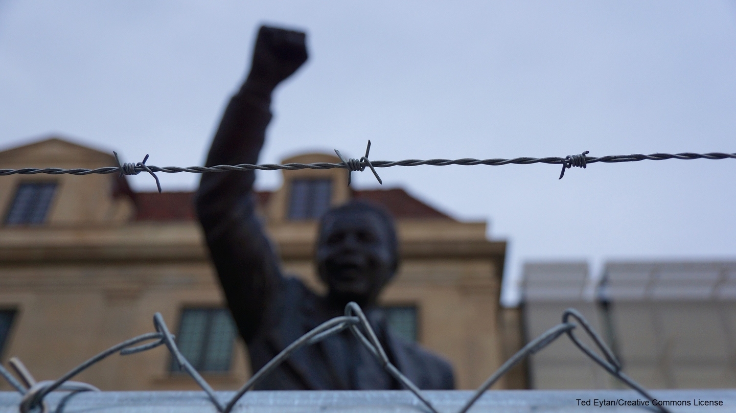 Nelson Mandela Statue, in front of the South African Embassy, in Washington, D.C. (Ted Eytan/Creative Commons License)