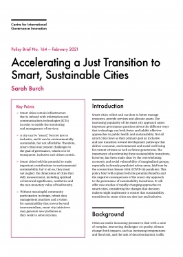 Text cover of policy brief no. 164