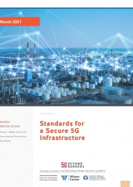 Policy brief cover featuring power plant with light beams