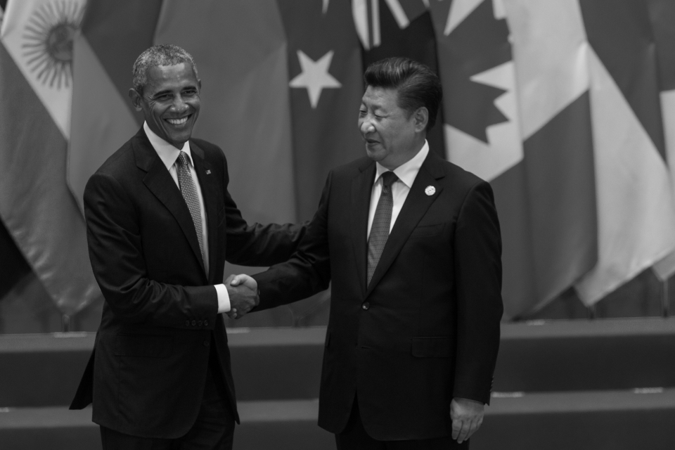 Chinese President Xi Jinping greets former US President Barack Obama at the Hangzhou summit in 2016, where leaders incorporated innovation-related spending as a priority. (Photo: plavevski / Shutterstock.com)