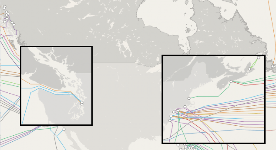 Source: TeleGeography, “Submarine Cable Map,” www.submarinecablemap.com.