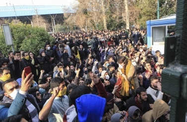 A wave of spontaneous protests over Iran's weak economy swept into Tehran on December 30, 2017. (AP Photo)