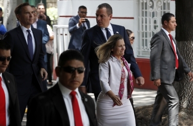 Canada's Foreign Affairs Minister Chrystia Freeland leaves a visit to Mexico's President-elect Andres Manuel Lopez Obrador in Mexico City, Wednesday, July 25, 2018. (AP Photo/Eduardo Verdugo)