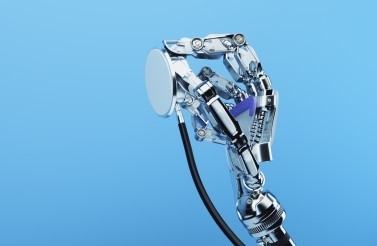 robot hand with stethoscope