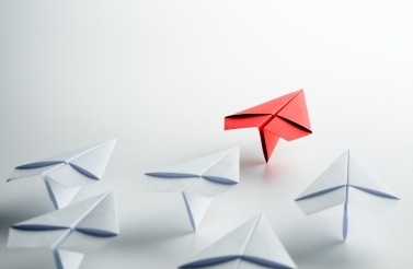 red paper airplane