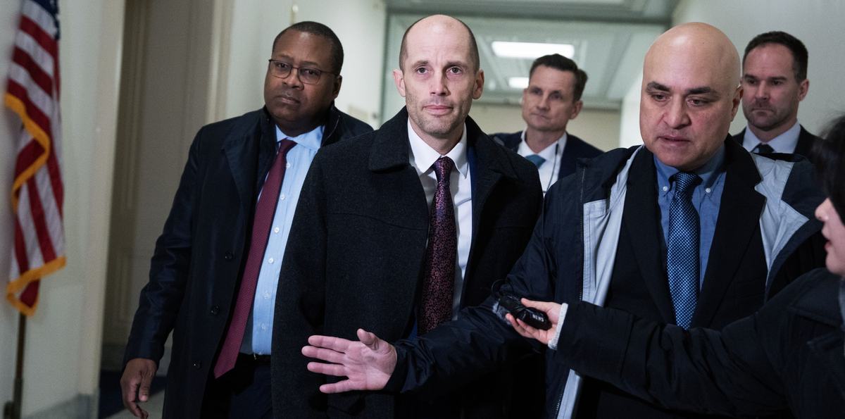 Harold Rogers, acting CEO of Coupang’s Korean subsidiary, arrives to a House Judiciary Committee closed-door deposition about their investigation into South Korea’s treatment of US companies. (Tom Williams/CQ Roll Call/Sipa USA/REUTERS)