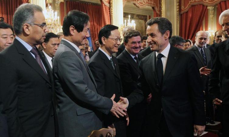 Presidency of the french republic - Nicolas Sarkozy's speech to G20 ministers of finances.JPG